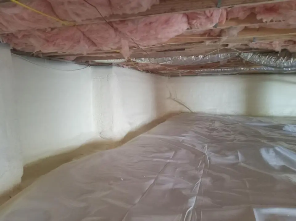Crawl space encapsulation with closed-cell spray foam for Commercial Roof Restoration in Kanab